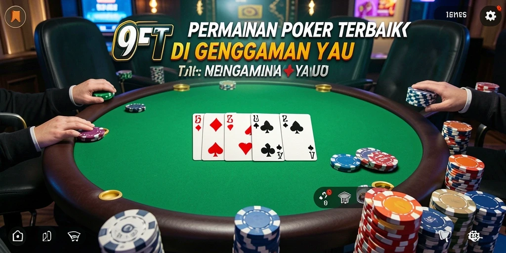 Screenshot 9ET menampilkan gameplay Poker yang seru dan mendebarkan.