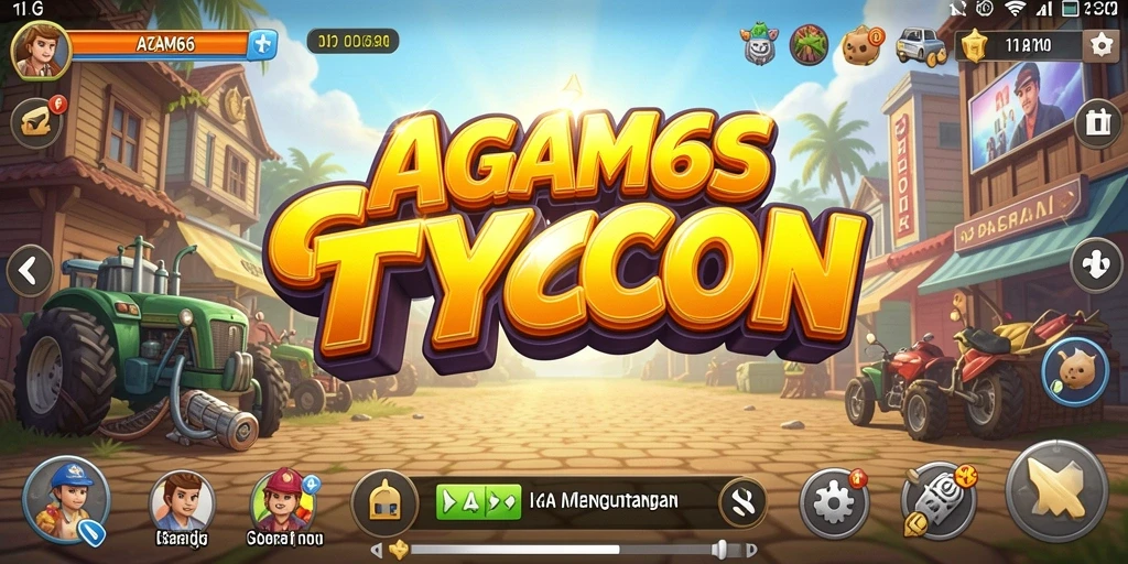 Screenshot menampilkan gameplay seru AGAM66 di dunia Tycoon.