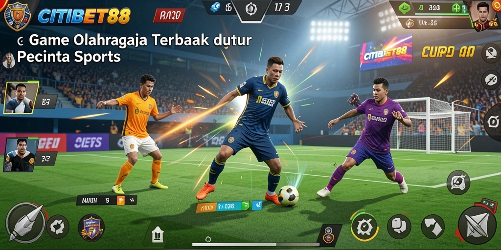 Tampilan gameplay CITIBET88 menampilkan aksi olahraga yang mendebarkan.
