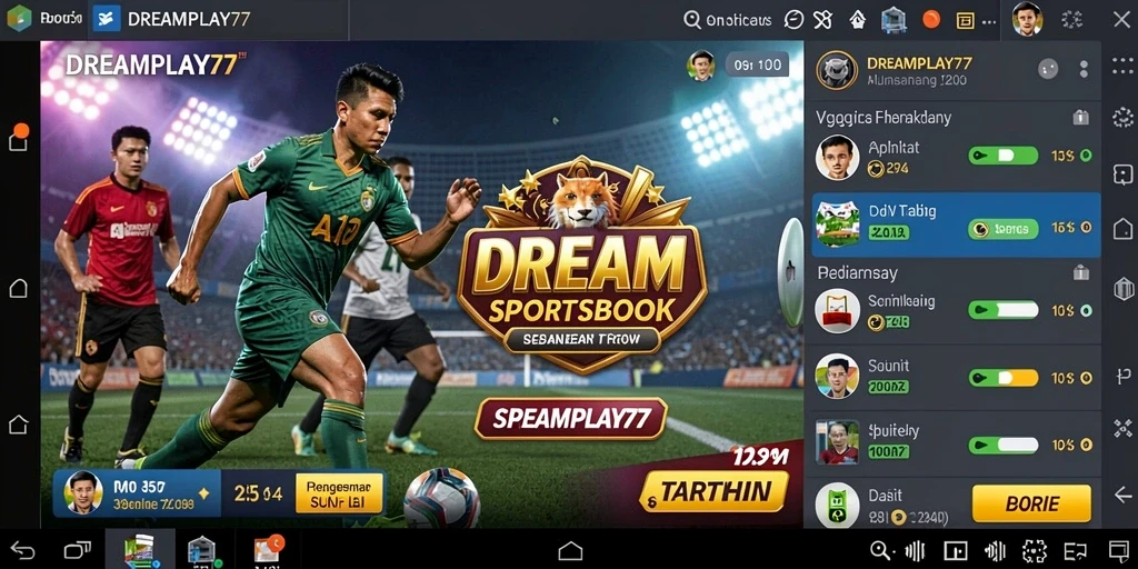 Tampilan screenshot utama menunjukkan fitur taruhan yang menarik di DREAMPLAY77.