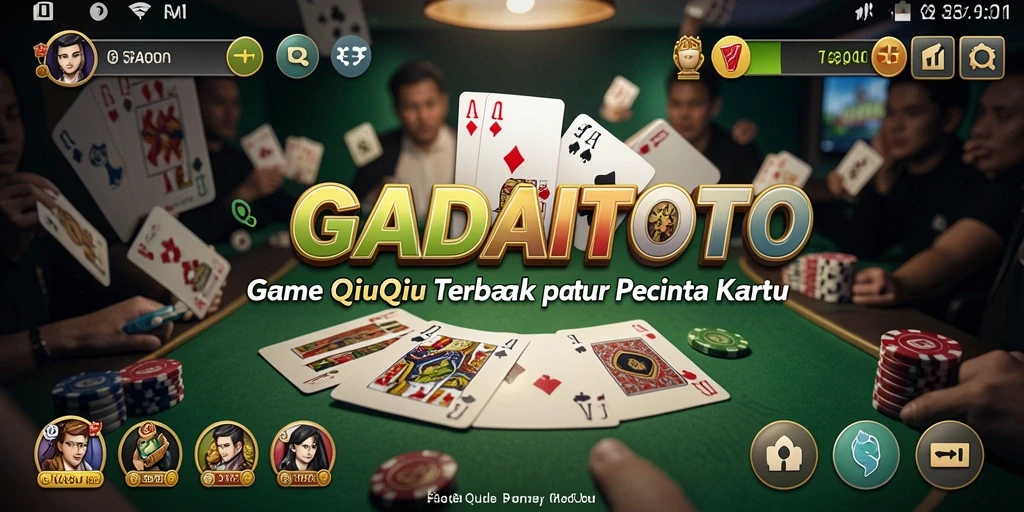 Tangkapan layar GADAITOTO menampilkan aksi seru dalam permainan QiuQiu.