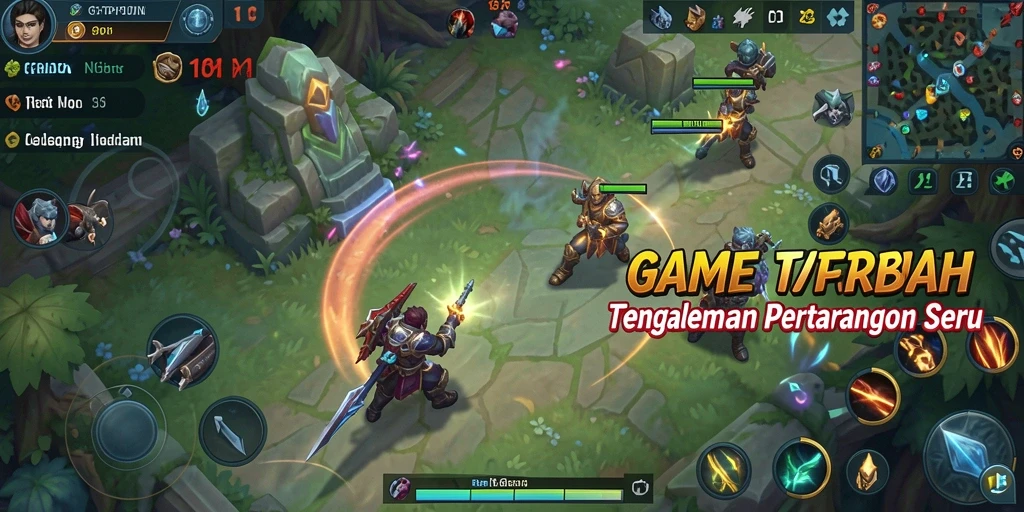 Tampilan gameplay seru GTPIDN dengan pertarungan dinamis.