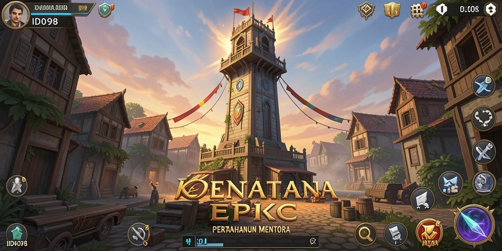 Tampilan menarik dari gameplay Tower Defense yang mendebarkan.