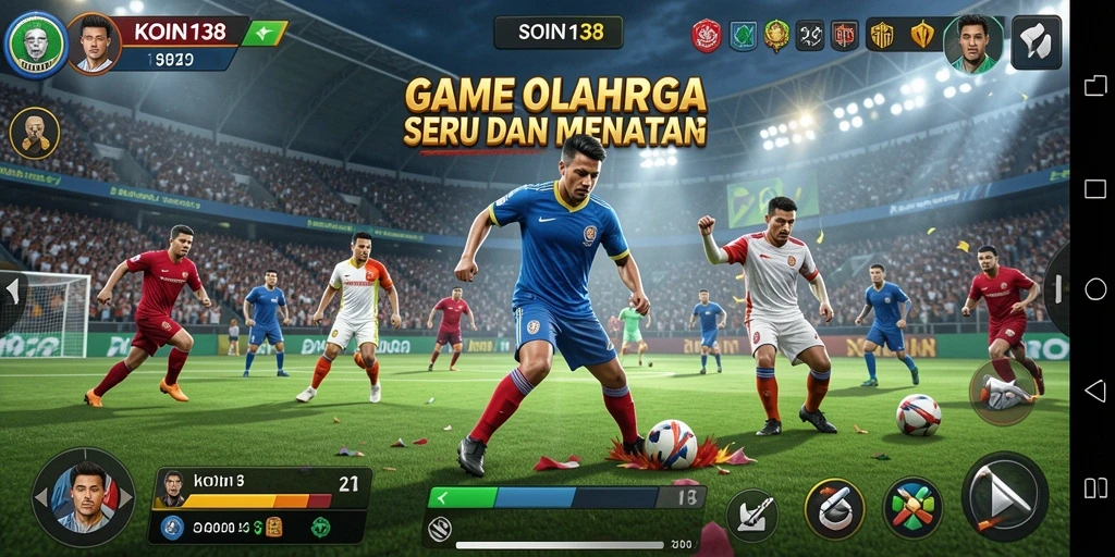 Tampilan gameplay KOIN138 yang menarik dan penuh aksi olahraga.