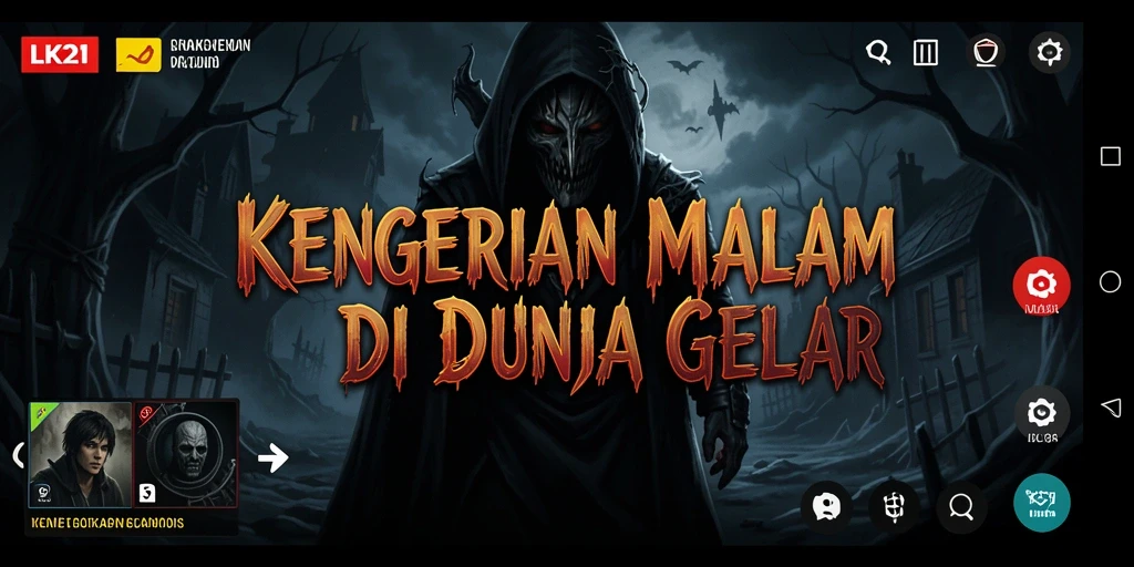 Tampilan gameplay LK21 dengan atmosfer Horror yang mencekam.