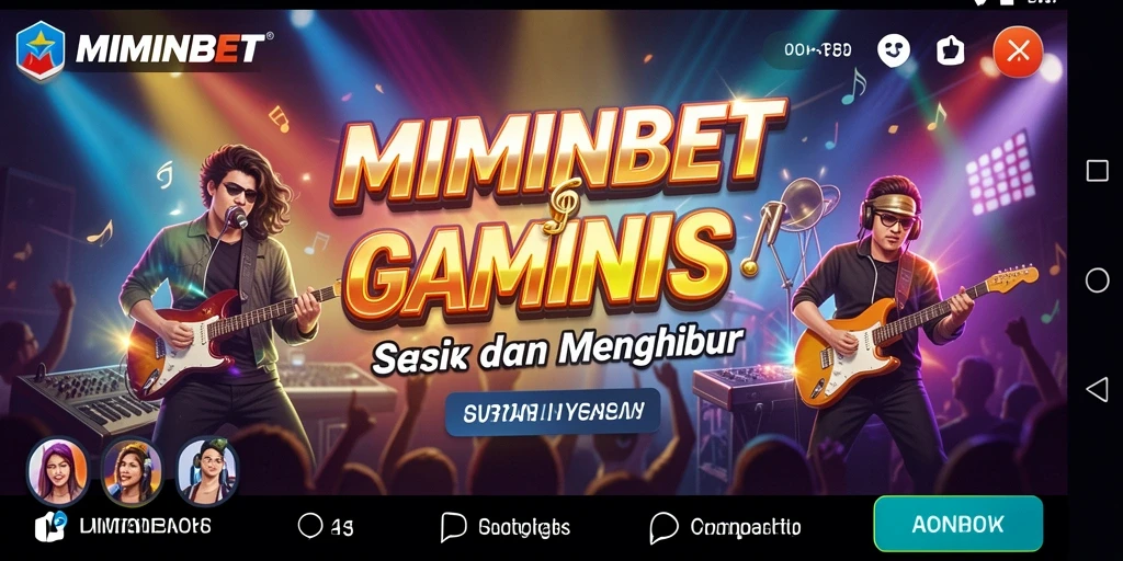 Screenshot gameplay MIMINBET menampilkan interaksi seru dengan musik.