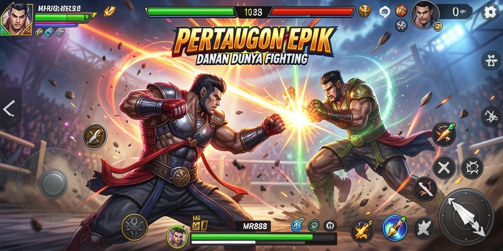 Gameplay intens MR888 dengan aksi pertarungan yang menegangkan.