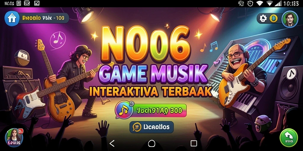 Tampilan gameplay N06 yang menarik dengan berbagai pilihan lagu.