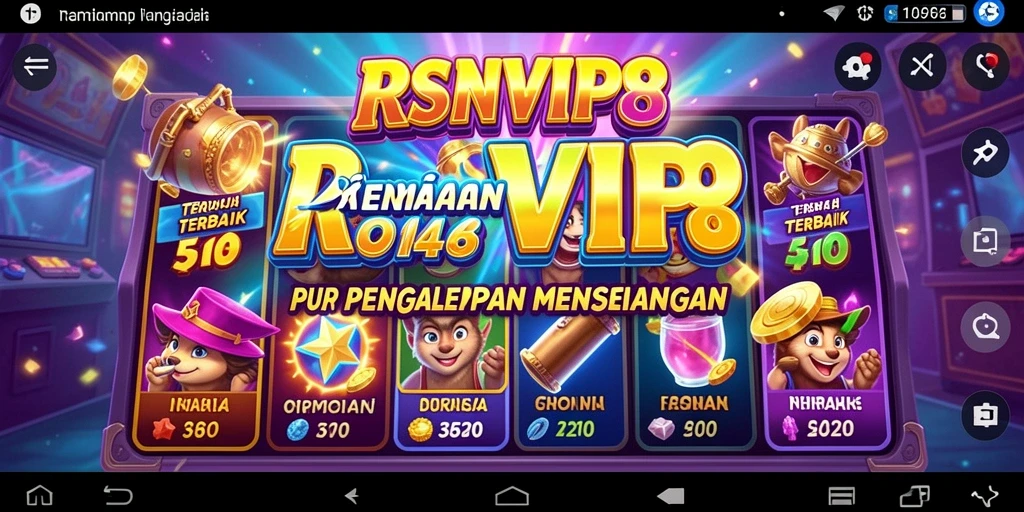 Tampilan gameplay menarik dalam RSNVIP8 saat memutar roda slot.