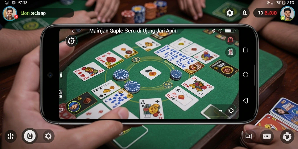Tampilan gameplay S13 yang seru dan menarik saat bermain Gaple.