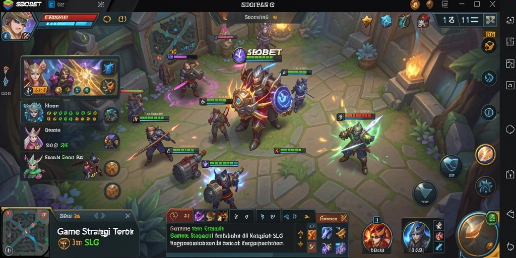 Screenshot utama menampilkan aksi seru dalam game SLG.
