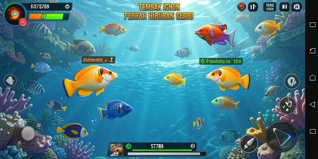 Menampilkan gameplay seru Tembak Ikan dengan grafis menawan.