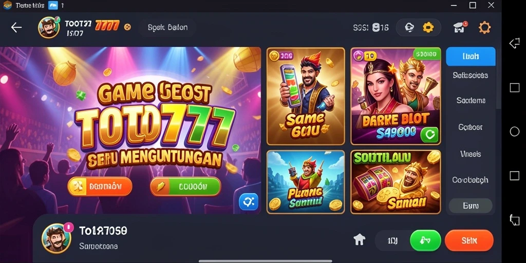 Screenshot gameplay TOTO777 menampilkan alat slot yang menarik dan interaktif.