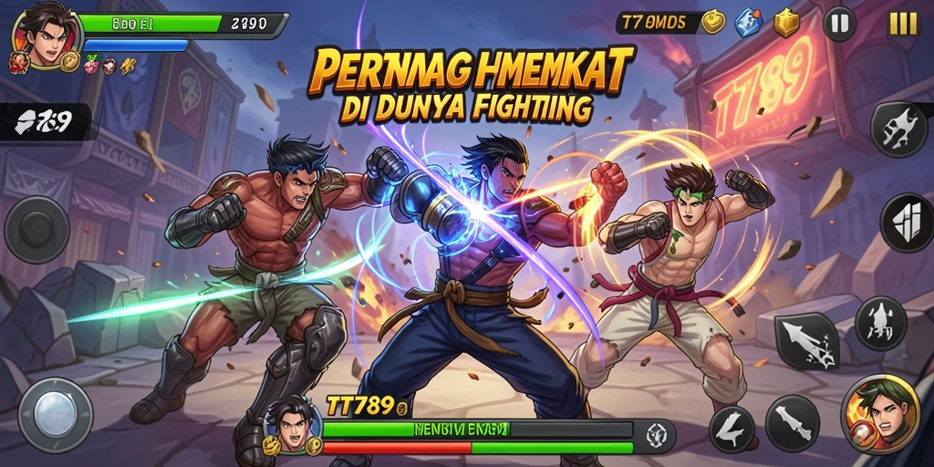 Tampilan gameplay TT789 yang intens dan menantang dalam pertarungan Fighting.