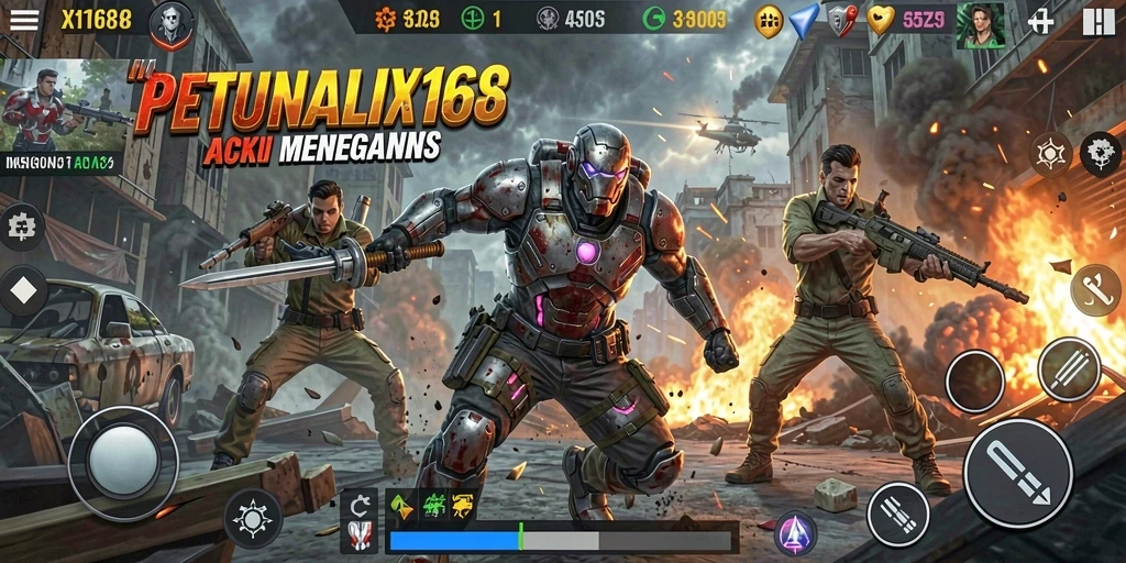 Tampilan seru dari gameplay penuh aksi X168.